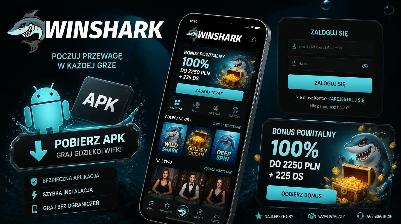 Ikona APK i ekran telefonu z kasynem oferującym bonusy i przycisk „pobierz”